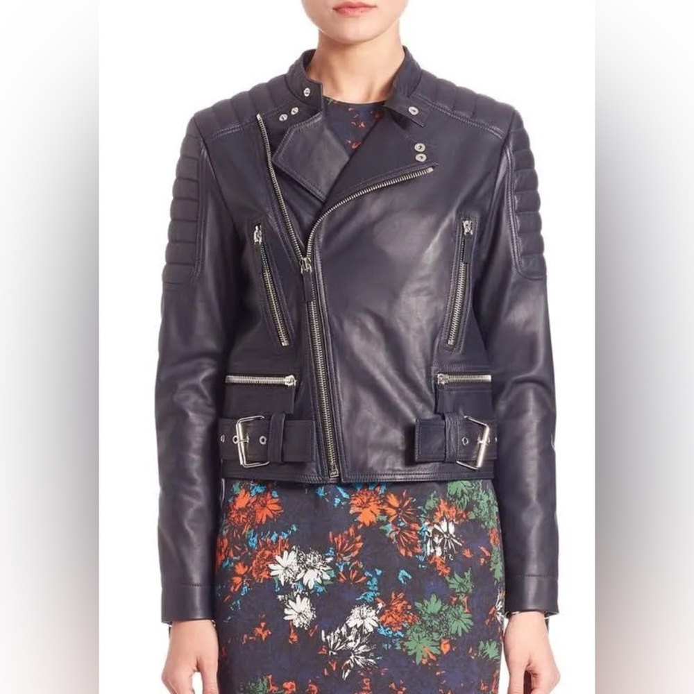 New Cedric Charlier genuine leather moto jacket 
US SZ 6
